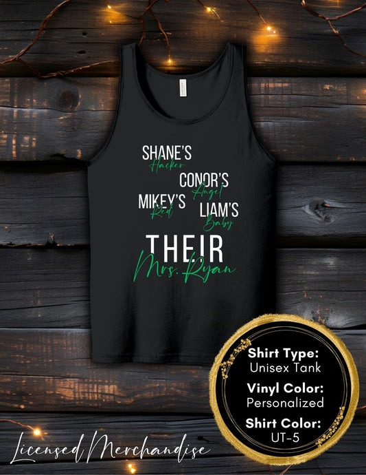 Ryan Nicknames Tank Top (Women's Tank Top, Unisex Tank Top)