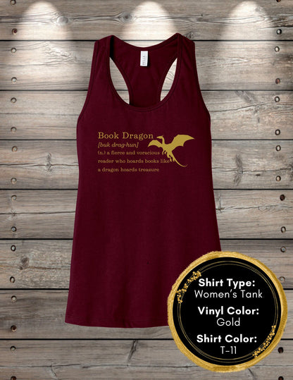 Book Dragon Definition (Women's Tank Top, Unisex Tank Top)