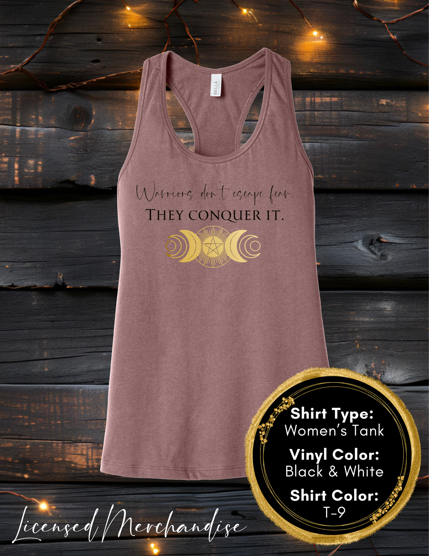 Warriors Don't Escape Fear They Conquer It (Women's Tank Top, Unisex Tank Top)