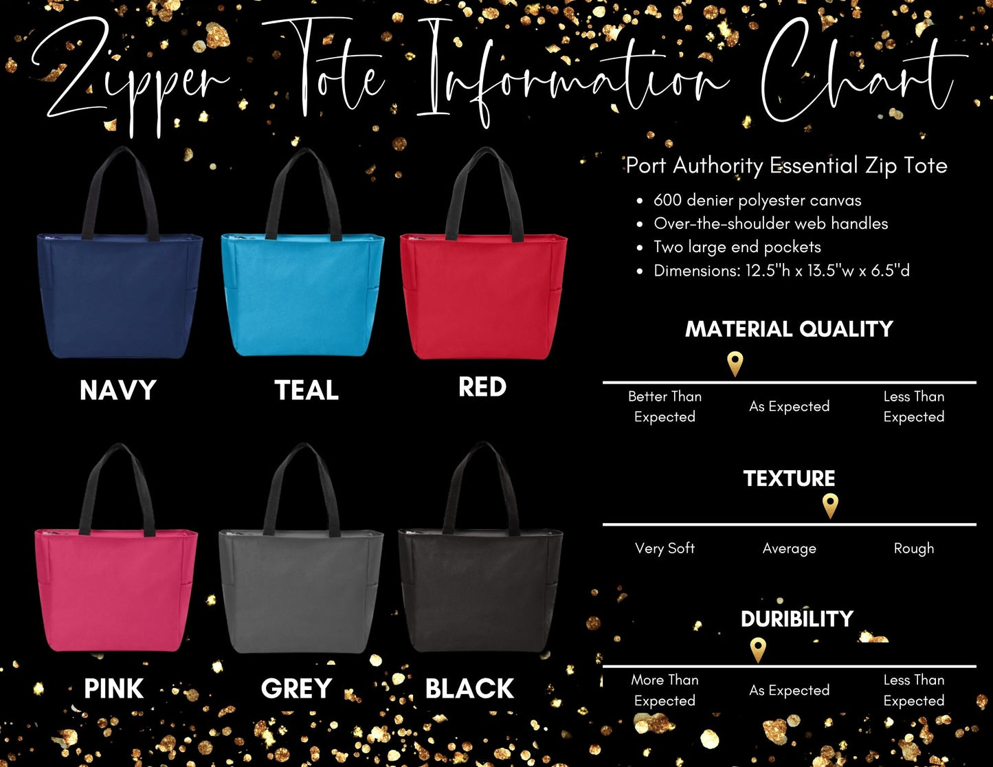 The Peacock Club Zipper Tote