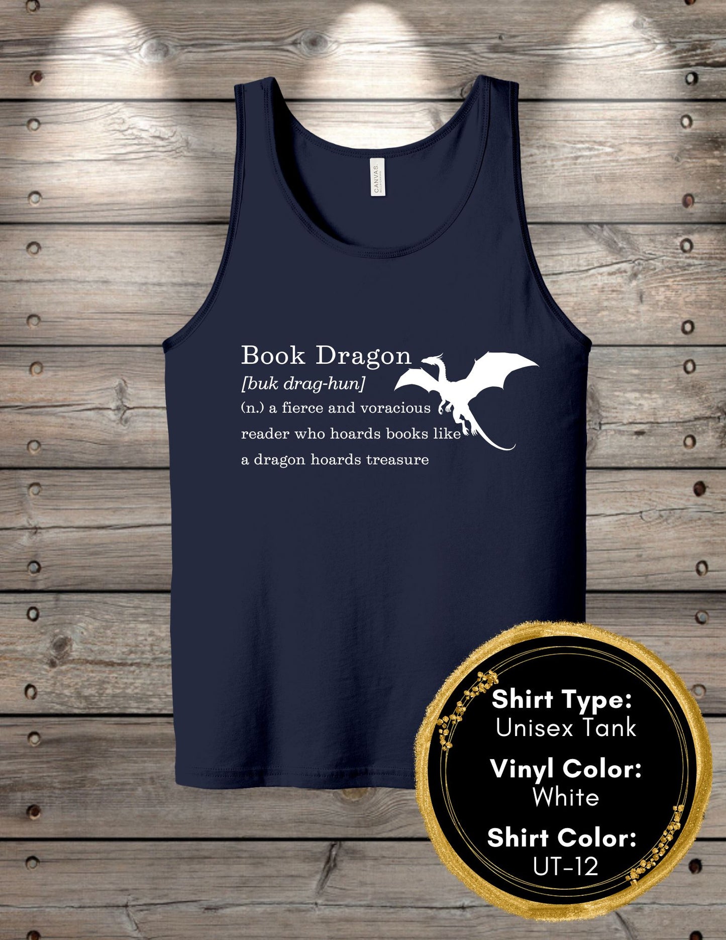 Book Dragon Definition (Women's Tank Top, Unisex Tank Top)
