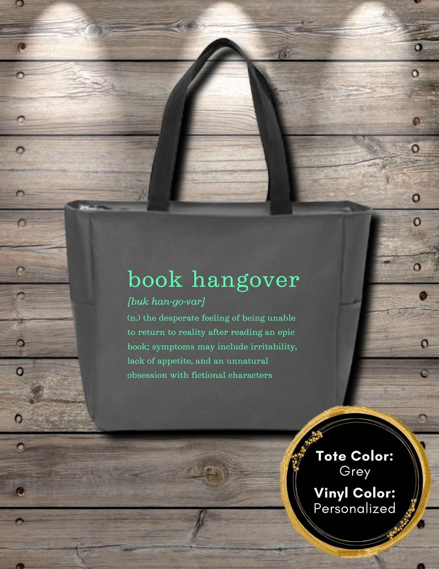 Book Hangover Zipper Tote