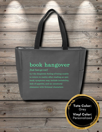 Book Hangover Zipper Tote