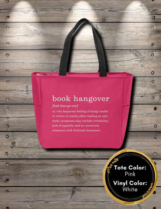 Book Hangover Zipper Tote