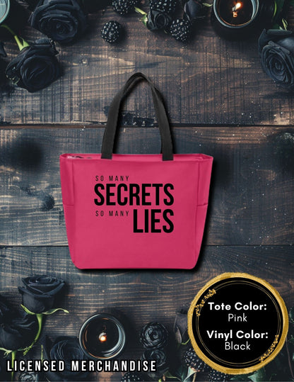Secrets and Lies Zipper Tote