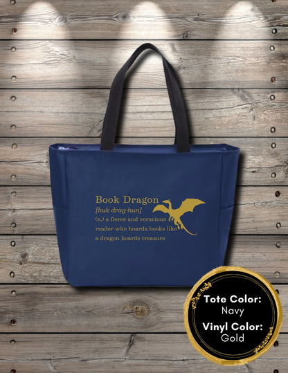 Book Dragon Definition Zipper Tote