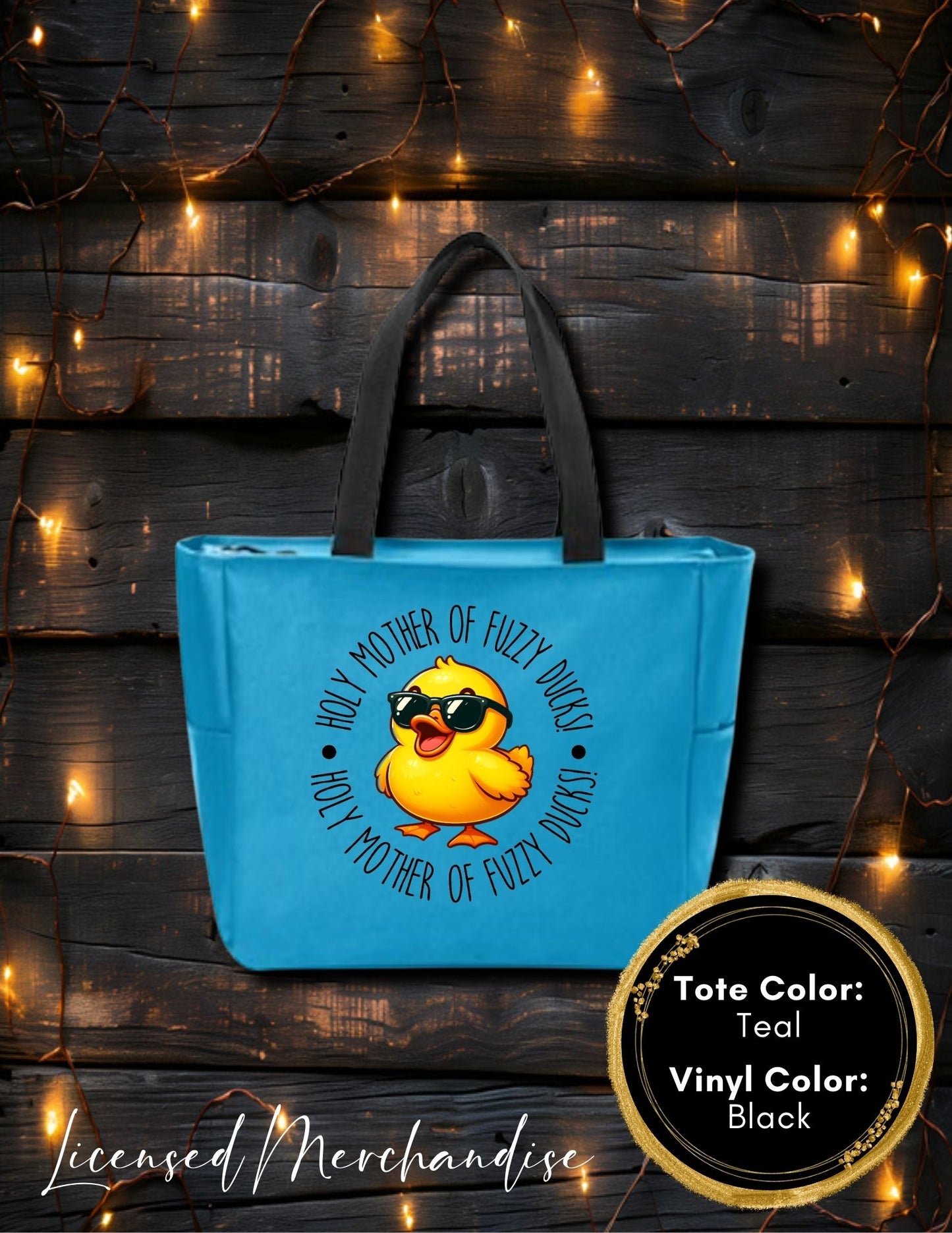 Holy Mother of Fuzzy Ducks Zipper Tote