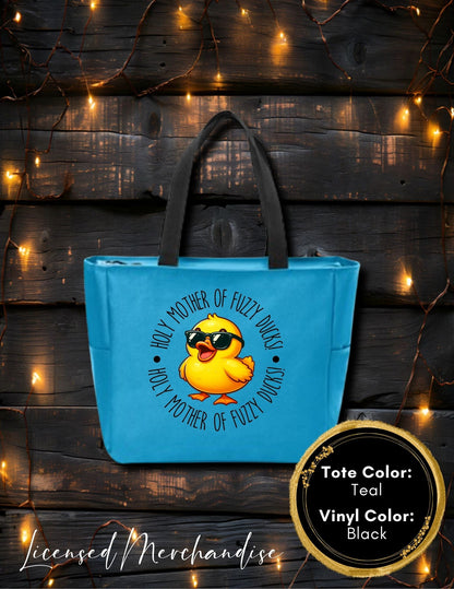 Holy Mother of Fuzzy Ducks Zipper Tote