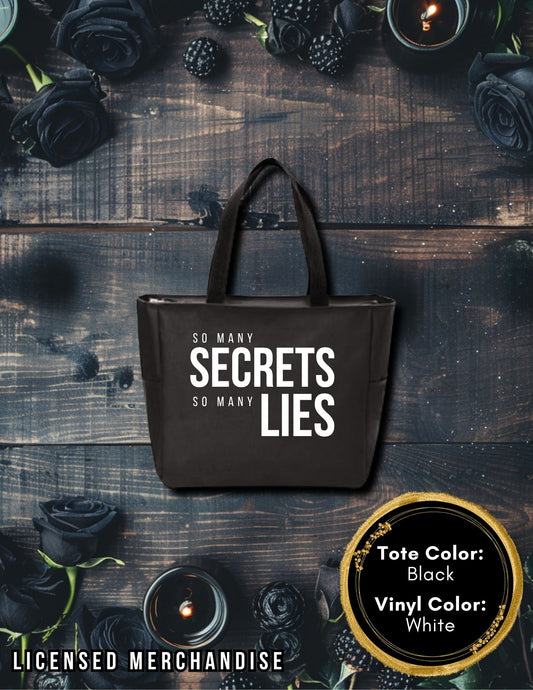 Secrets and Lies Zipper Tote