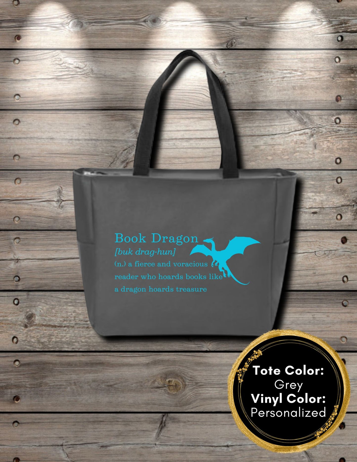 Book Dragon Definition Zipper Tote