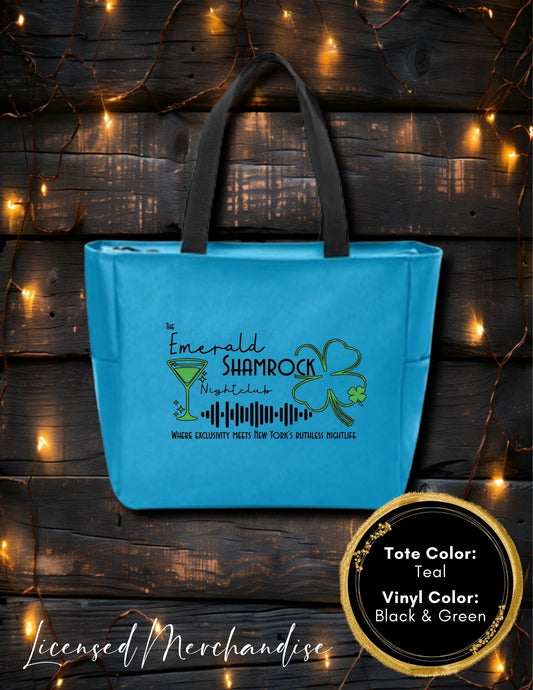 The Emerald Shamrock Zipper Tote