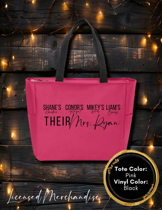 Ryan Nicknames Zipper Tote