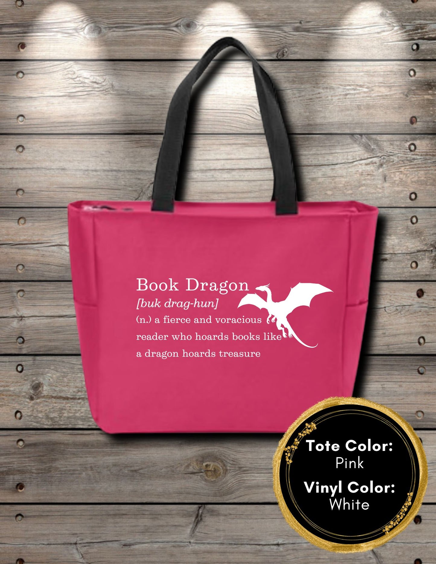 Book Dragon Definition Zipper Tote