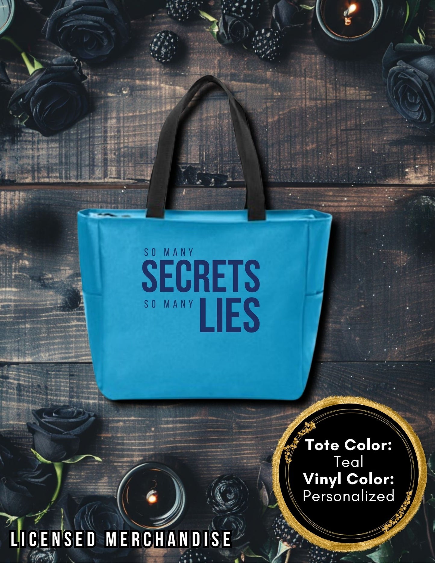 Secrets and Lies Zipper Tote