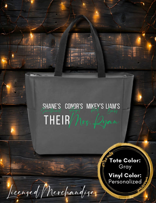 Ryan Nicknames Zipper Tote