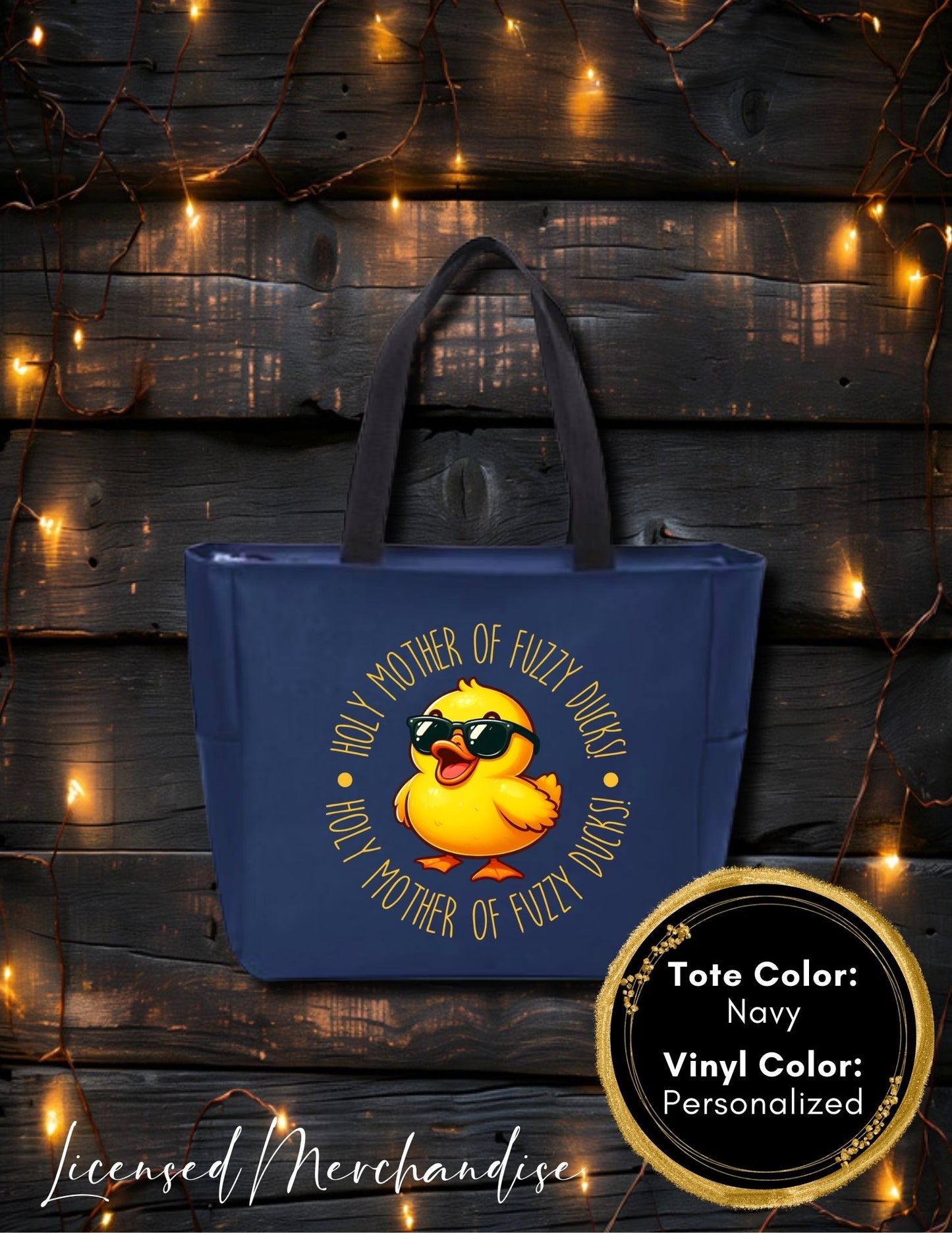 Holy Mother of Fuzzy Ducks Zipper Tote