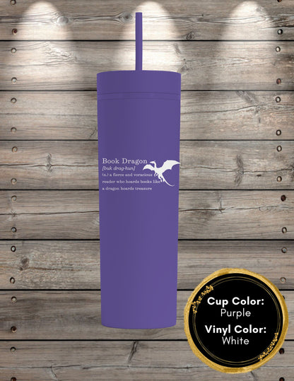 Book Dragon Definition Skinny Tumbler