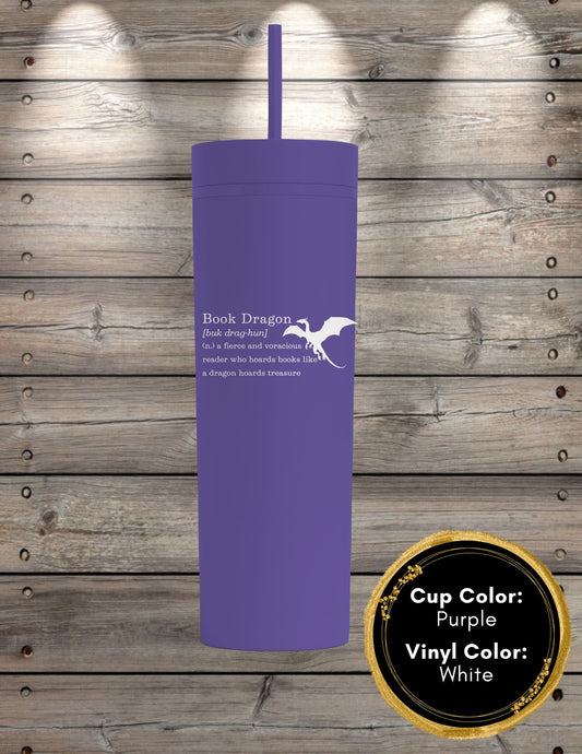 Book Dragon Definition Skinny Tumbler