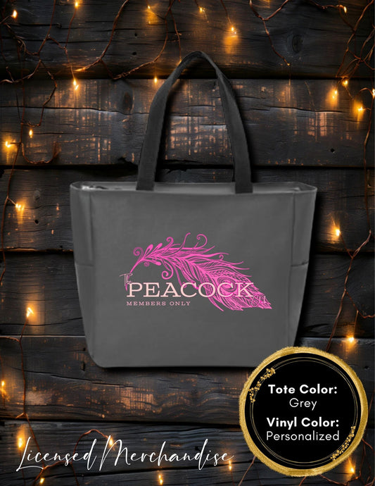 The Peacock Club Zipper Tote