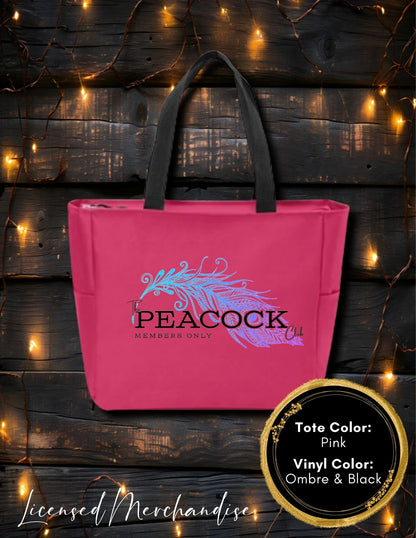 The Peacock Club Zipper Tote