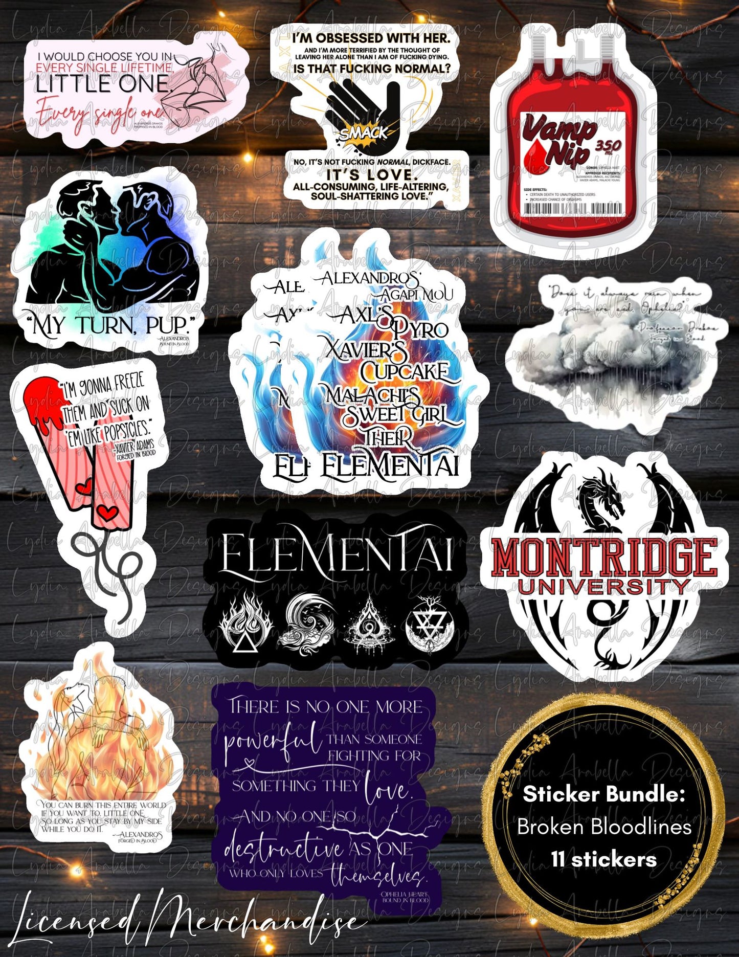 Broken Bloodlines Stickers (Forged/ Promised/ Bound in Blood Stickers)