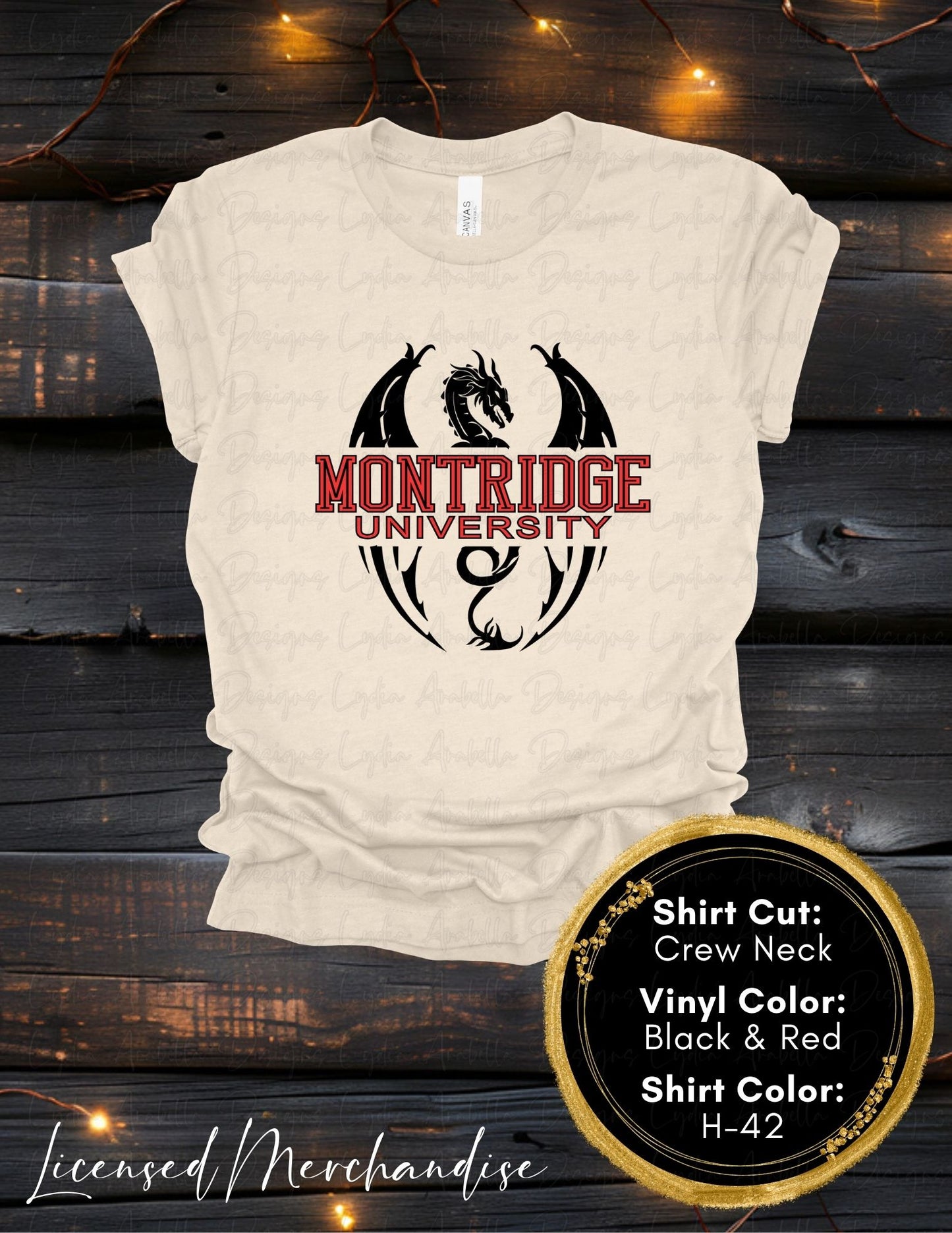 Montridge University (Crew Neck T-Shirt, V-Neck T-Shirt)