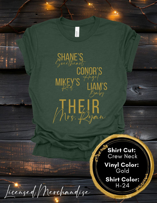 Ryan Nicknames (Crew Neck T-Shirt, V-Neck T-Shirt)