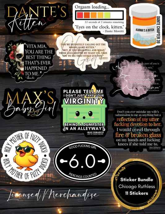 Chicago Ruthless Books 1 & 2 Stickers (Dante and Joey)