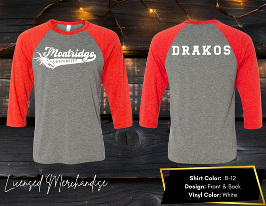 Montridge University (Baseball Style Shirt)