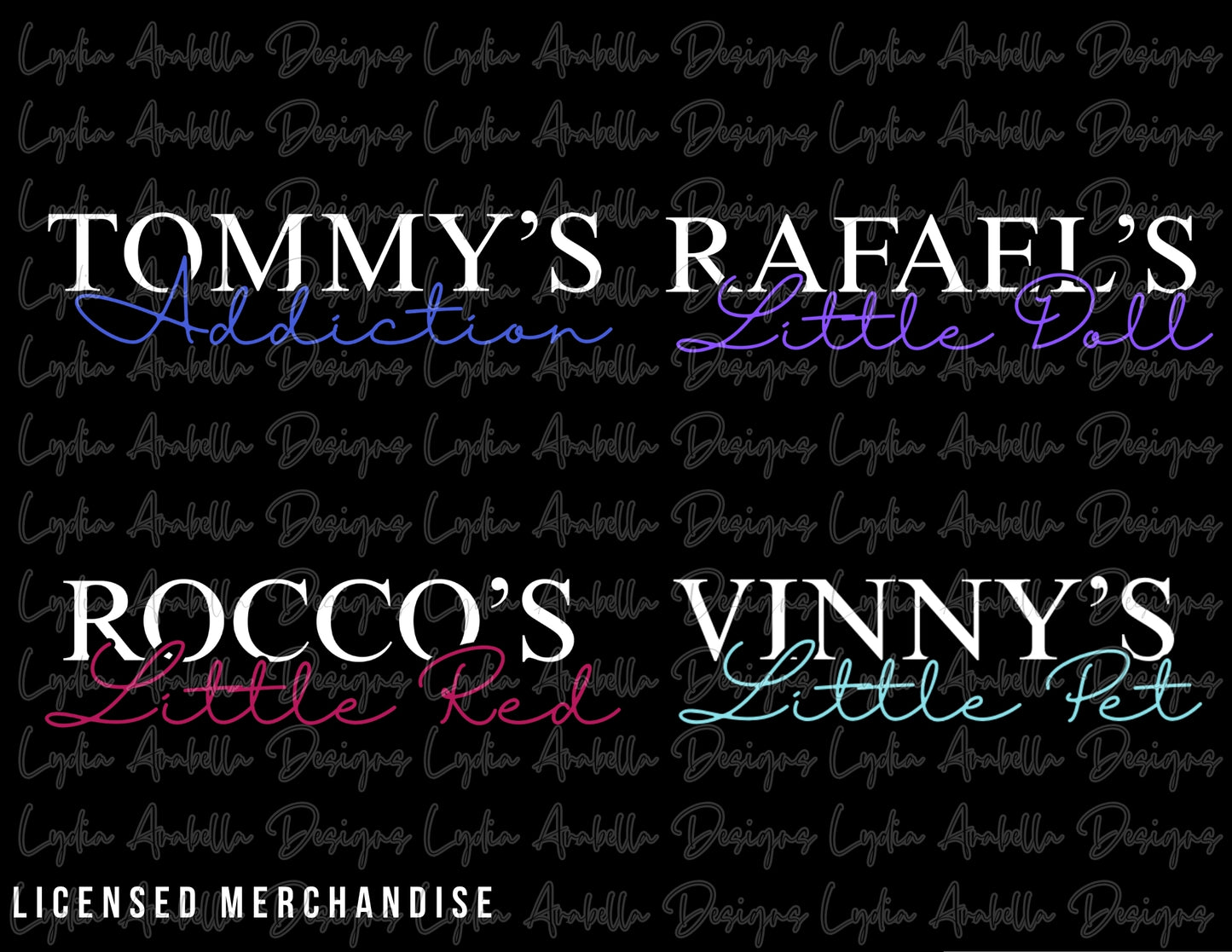 Mafia Daddies Nicknames (Crew Neck T-Shirt, V-Neck T-Shirt)