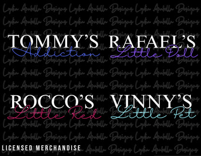 Mafia Daddies Nicknames (Crew Neck T-Shirt, V-Neck T-Shirt)