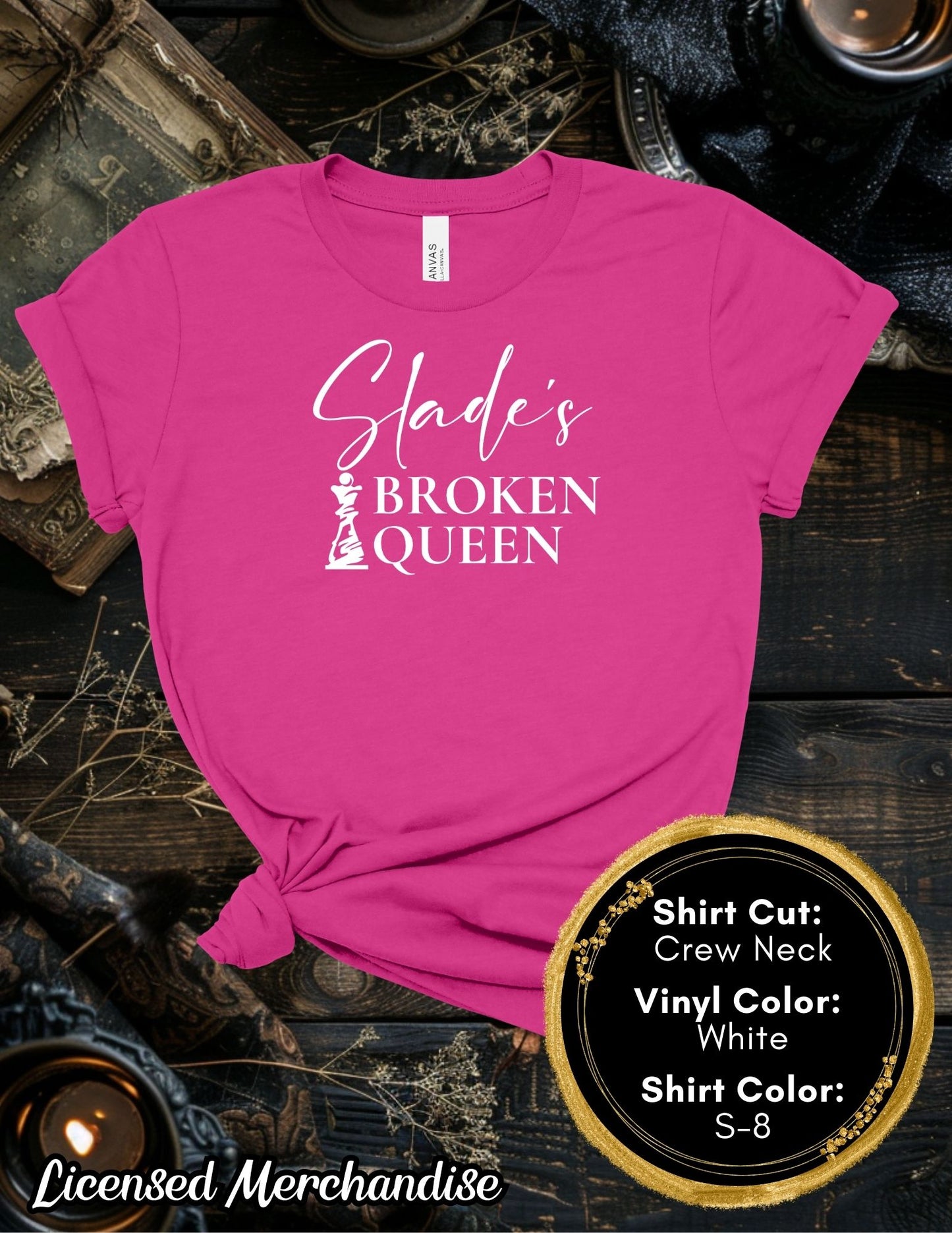 Slade's Broken Queen(Crew Neck T-Shirt, V-Neck T-Shirt)
