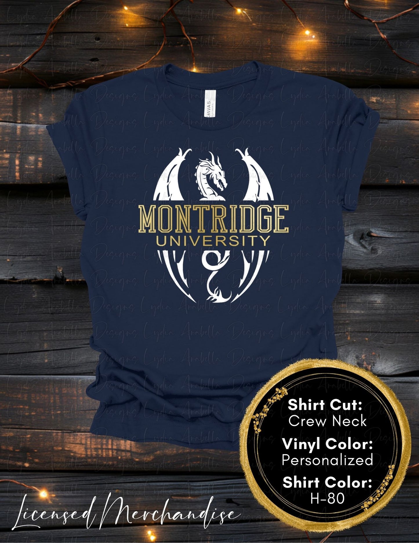 Montridge University (Crew Neck T-Shirt, V-Neck T-Shirt)