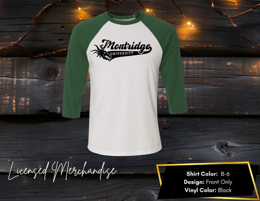Montridge University (Baseball Style Shirt)