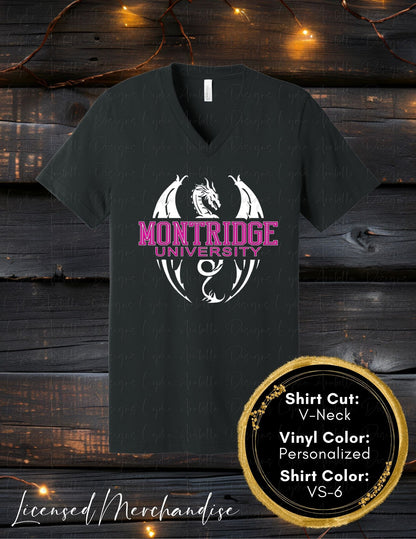 Montridge University (Crew Neck T-Shirt, V-Neck T-Shirt)