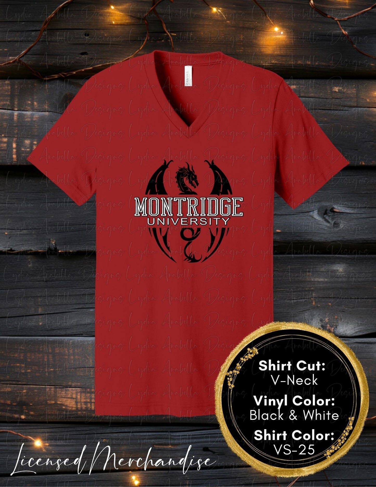 Montridge University (Crew Neck T-Shirt, V-Neck T-Shirt)