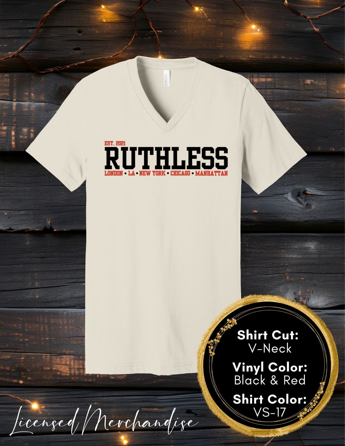 Ruthless University (Crew Neck T-Shirt, V-Neck T-Shirt)