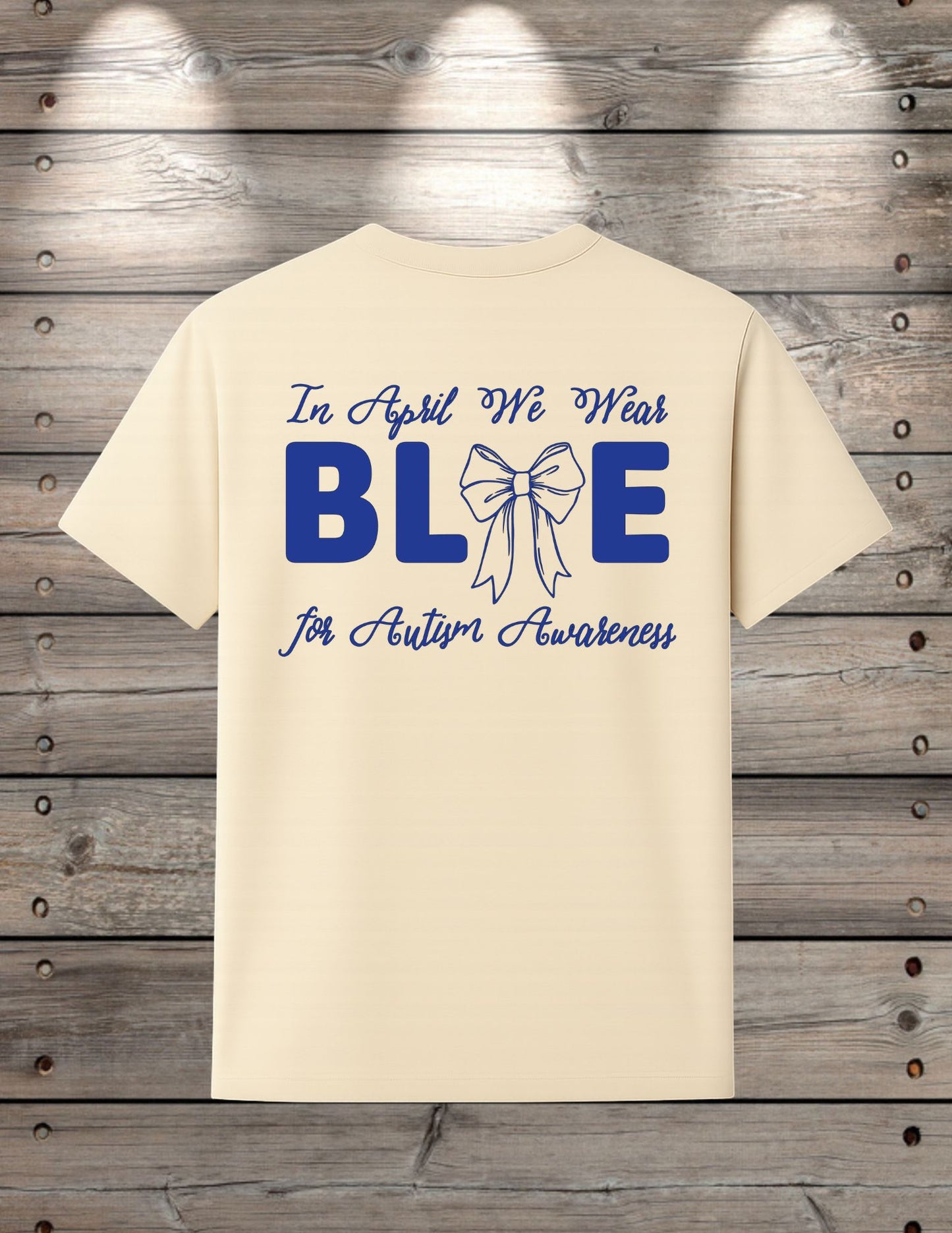 April Blue for Autism Awareness (Crew Neck T-Shirt, V-Neck T-Shirt)
