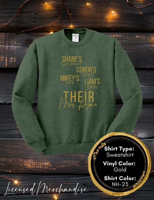 Ryan Nicknames  (Long Sleeve T, Sweatshirt, Hoodie)