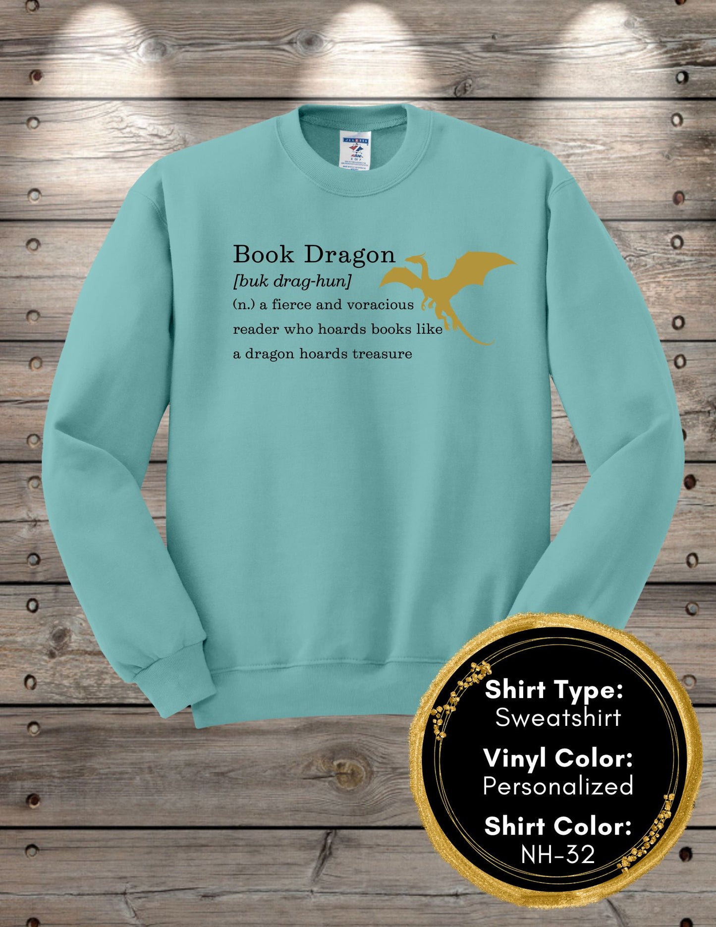Book Dragon Definition (Long Sleeve T, Sweatshirt, Hoodie)