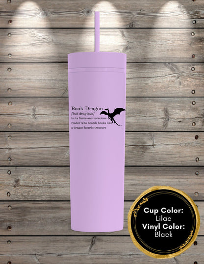 Book Dragon Definition Skinny Tumbler
