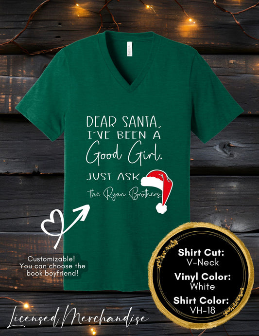 Good Girl Christmas Shirt (Crew Neck T-Shirt, V-Neck T-Shirt)
